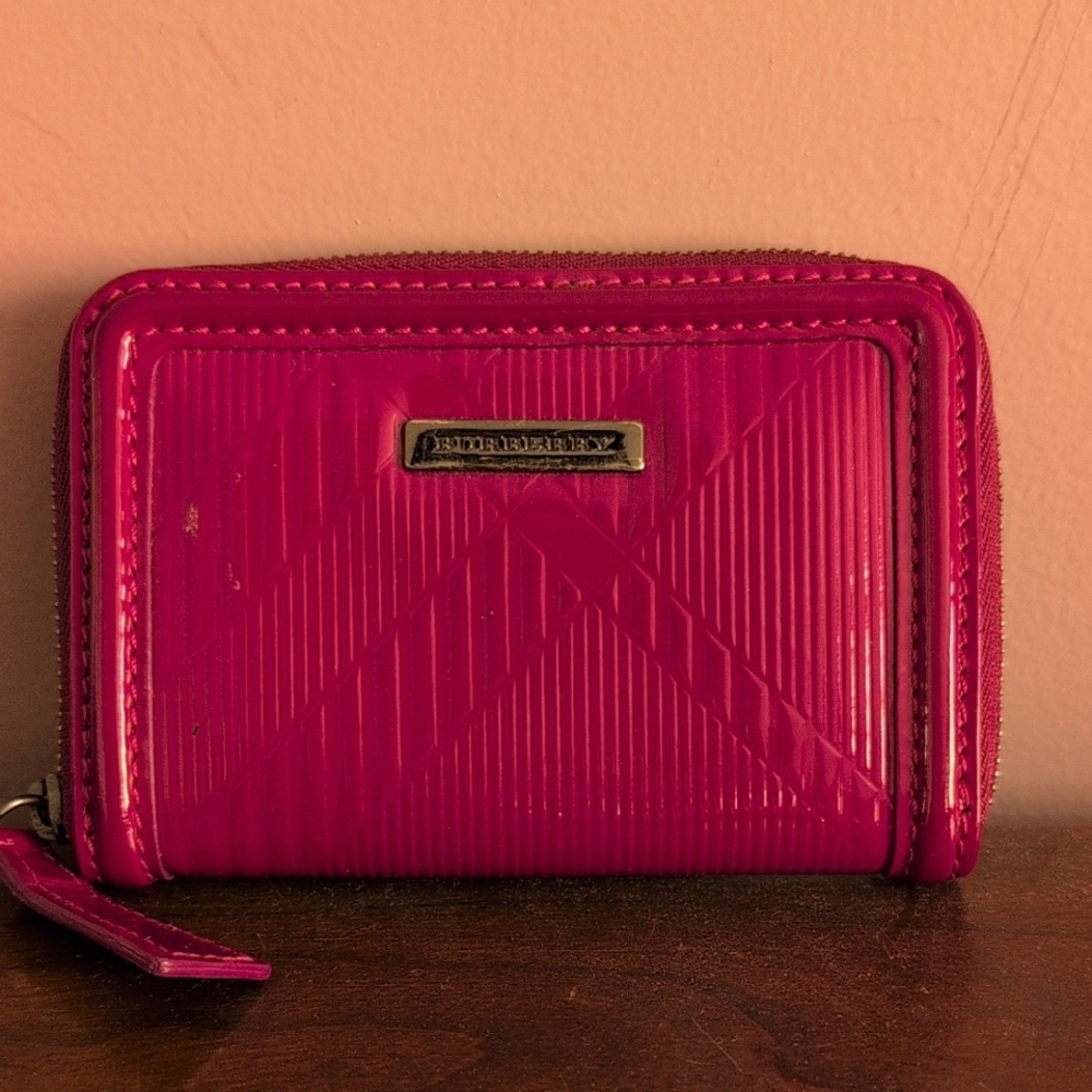 Burberry Authentic Small Wallet In Hot Pink